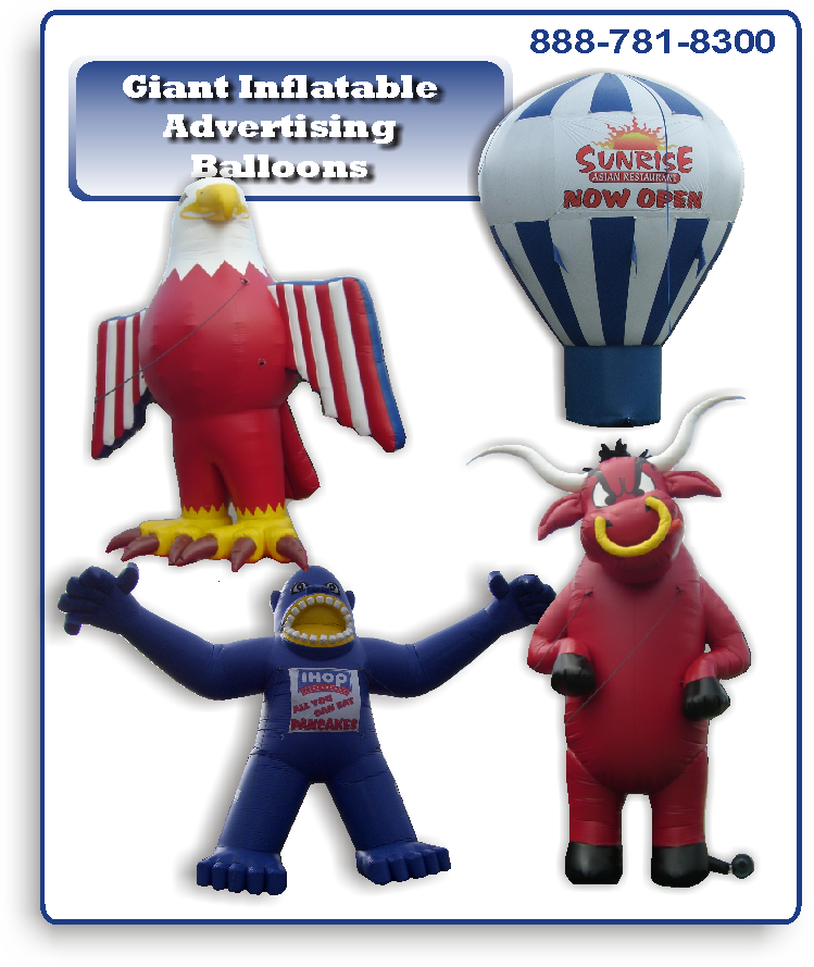 Giant inflatable advertising balloons