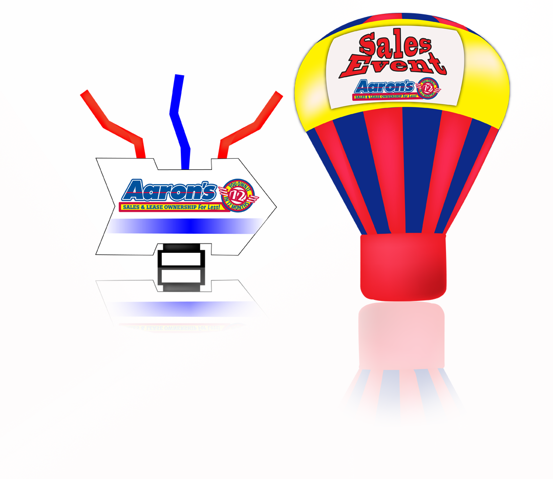 Aaron's promotional balloon.