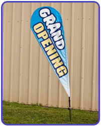 Grand opening swooper flag