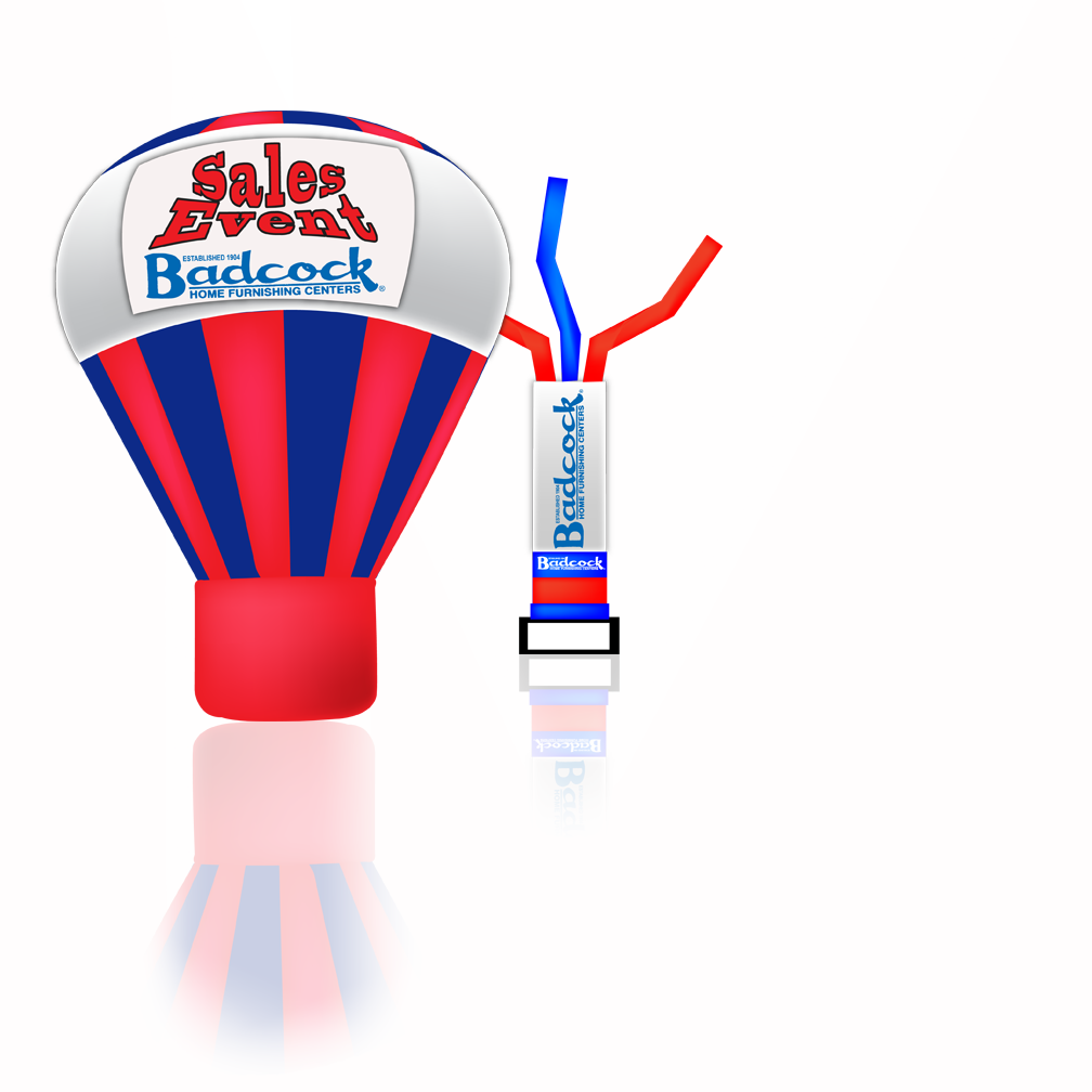 Badcock promotional balloon.