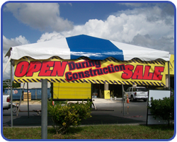 Open during construction sale