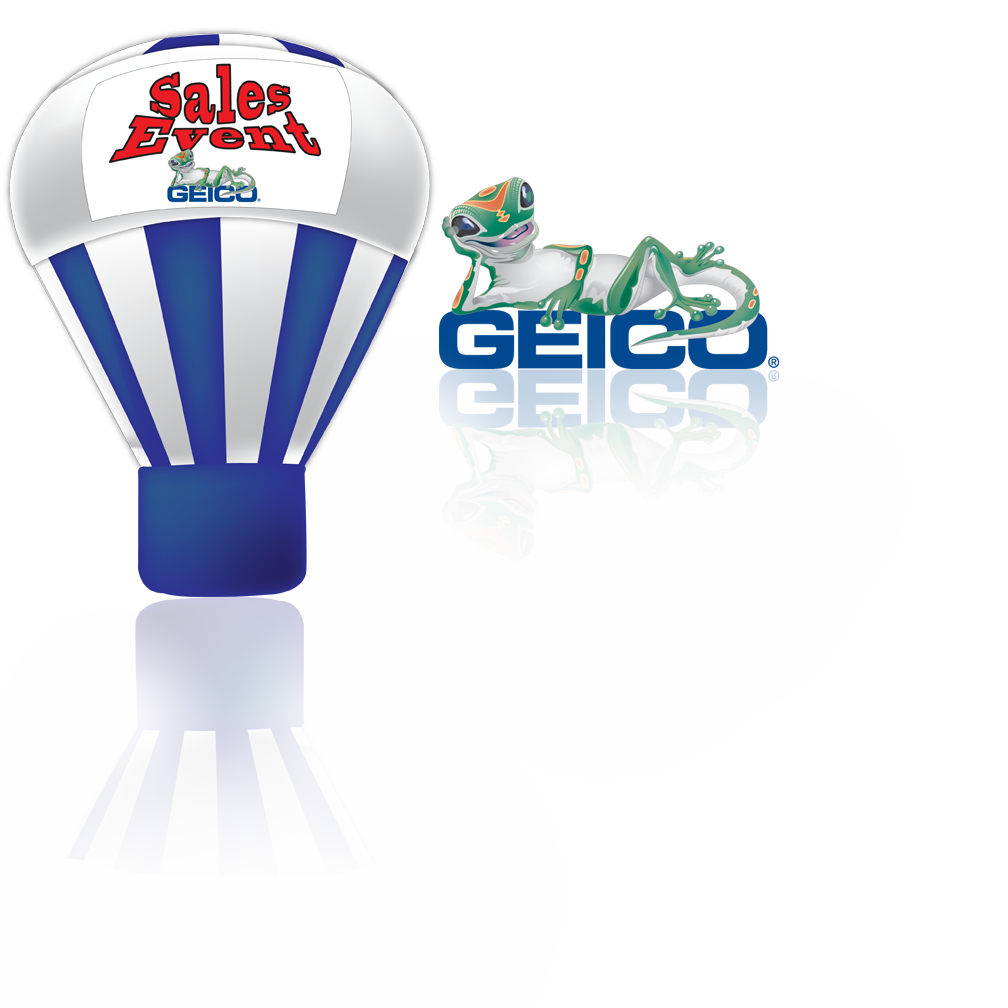 Geico advertising balloon.