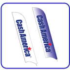 Cash america 2 sided flags.