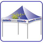 Cash america tent.