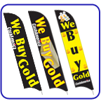 Cash america 2 sided flags.