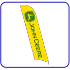 John deere 2 sided feather flag.