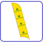 John deere 2 sided feather flag.