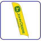 John deere 2 sided feather flag.