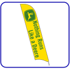 John deere 2 sided feather flag.