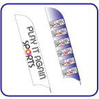PIAS 2 sided feather flags.