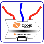 Boost promotional arrow dancer.
