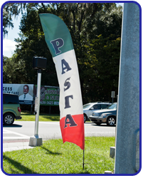 Pasta feather flag