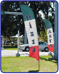 Pizza feather flag