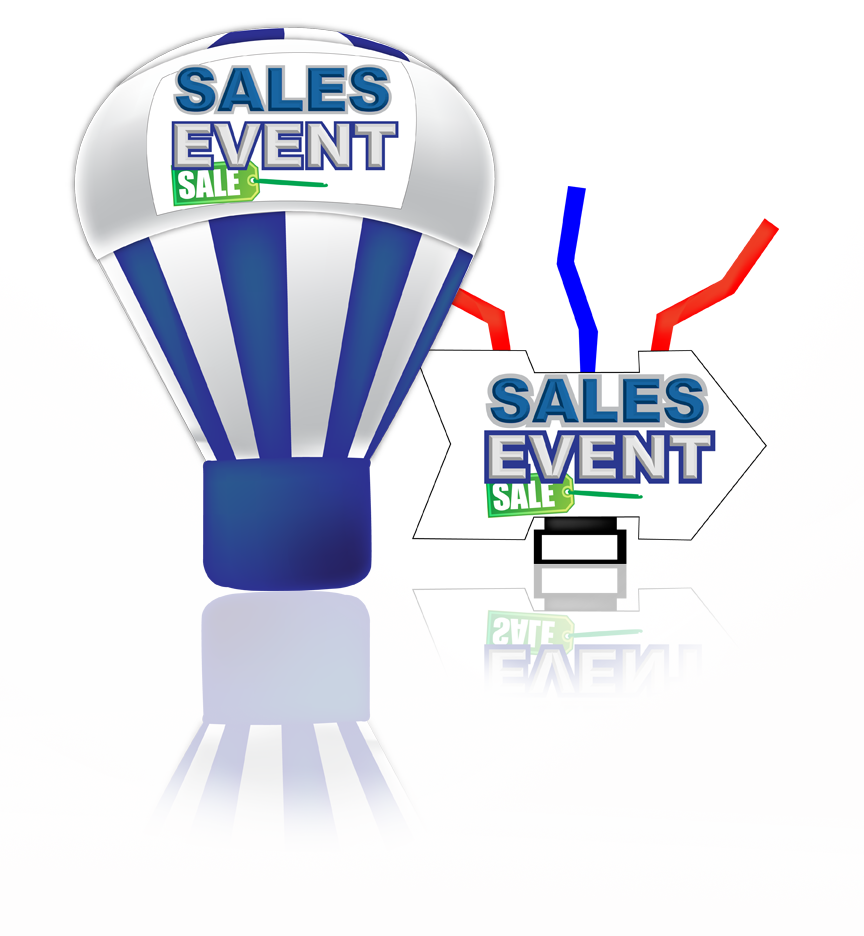 Sales event promotional balloon.