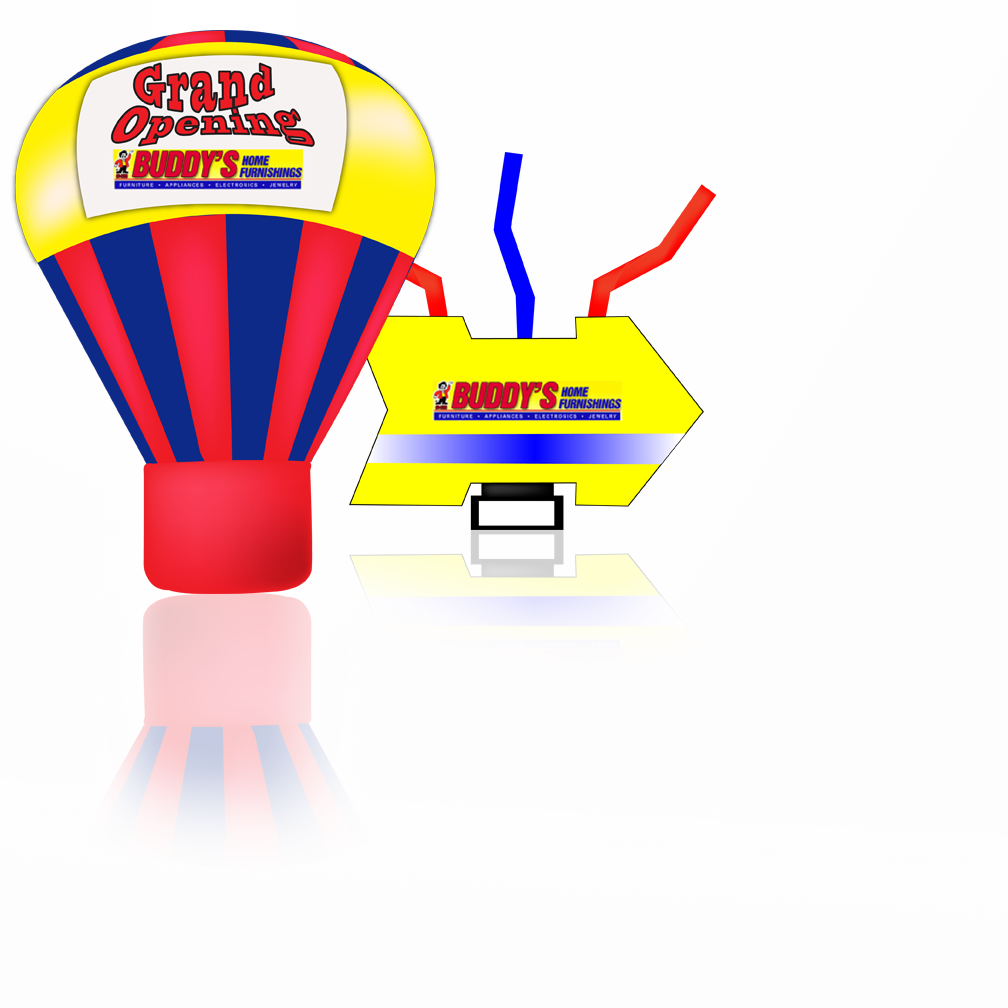 Buddys promotional balloons.