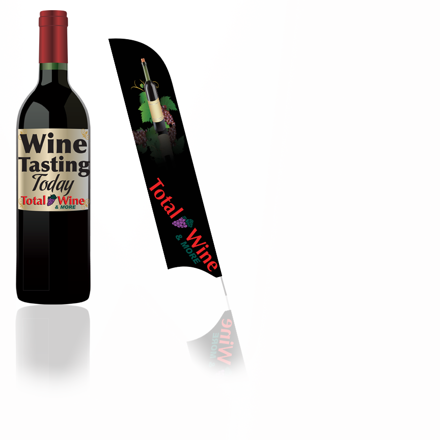 Total wine promotional tower.